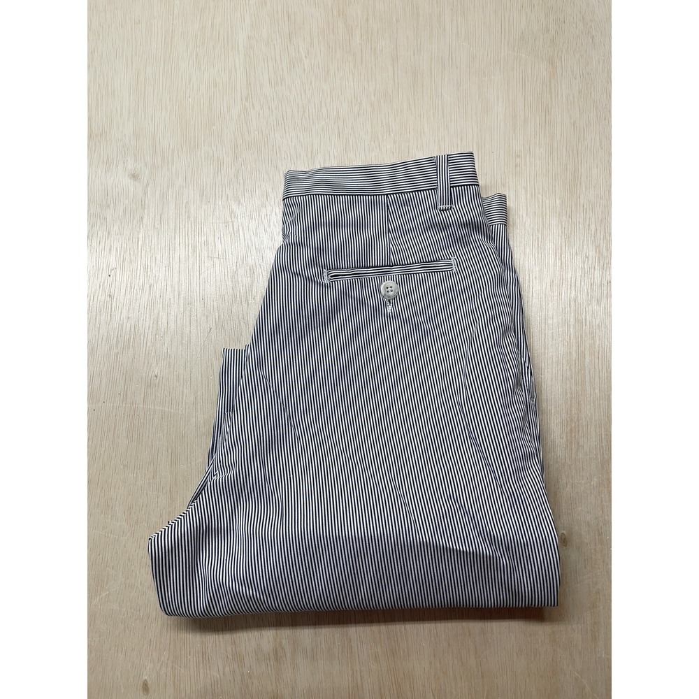 New CLASS CLUB Size 16 Modern Fit Flat‎ Front Blue Stripe Pants Approx 28x30